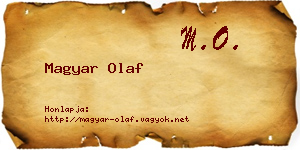 Magyar Olaf névjegykártya
